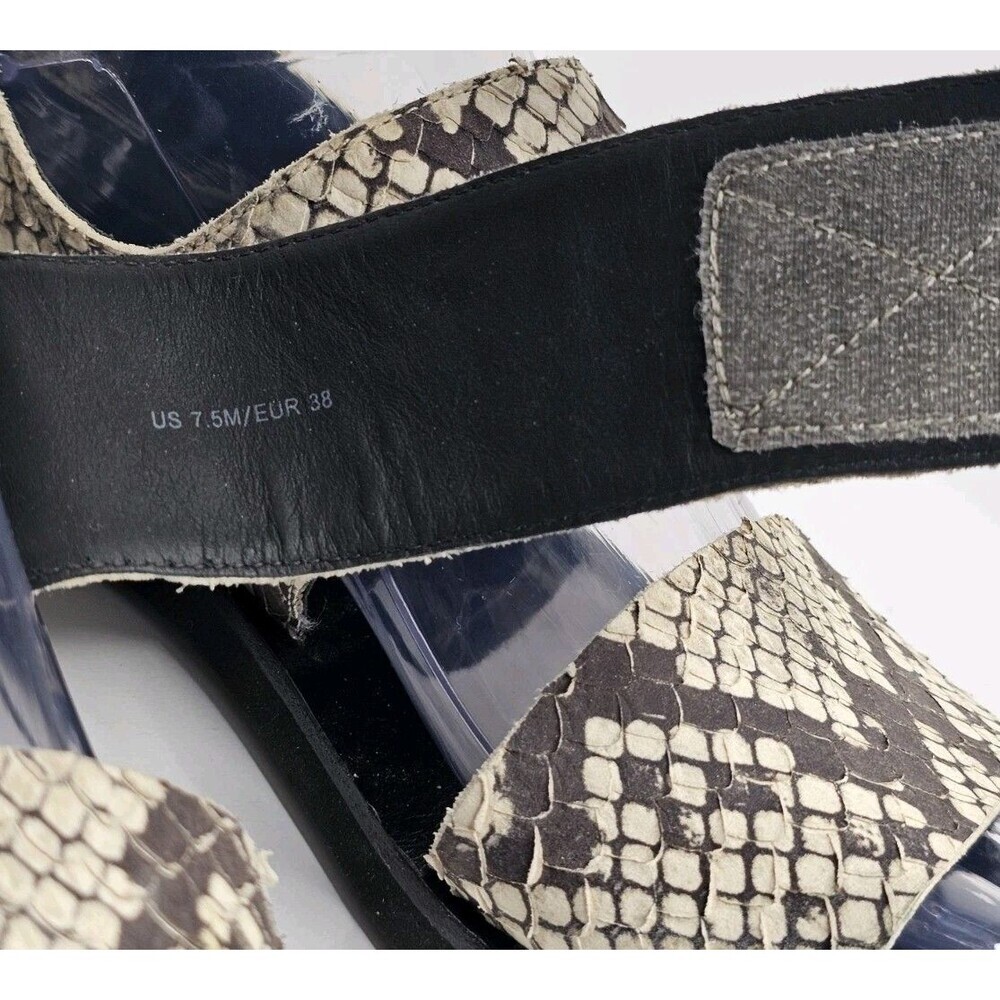 Vince Salina Python Snake Print Flat Strap Sandal… - image 8